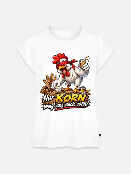 Kornhuhn  - Frauen Premium Bio Top - Weiß