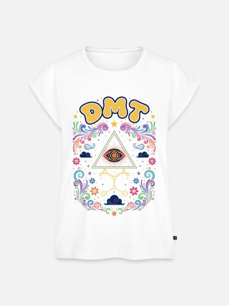 Trippy Festival-Hippie-Pilz-Batik - Frauen Premium Bio Top - Weiß