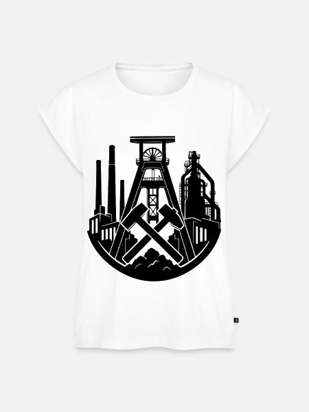 Bergbau Zeche  - Frauen Premium Bio Top - Weiß
