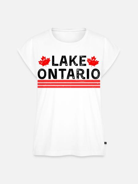 Ontariosee, Kanada - Frauen Premium Bio Top - Weiß