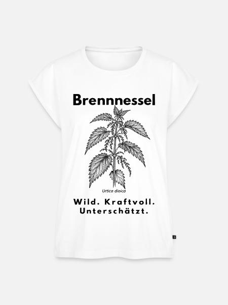 Brennnessel – Wild. Kraftvoll. Unterschätzt. - Frauen Premium Bio Top - Weiß