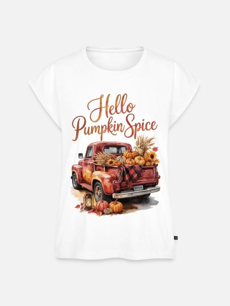 Hello Pumpkin Spice - Frauen Premium Bio Top - Weiß