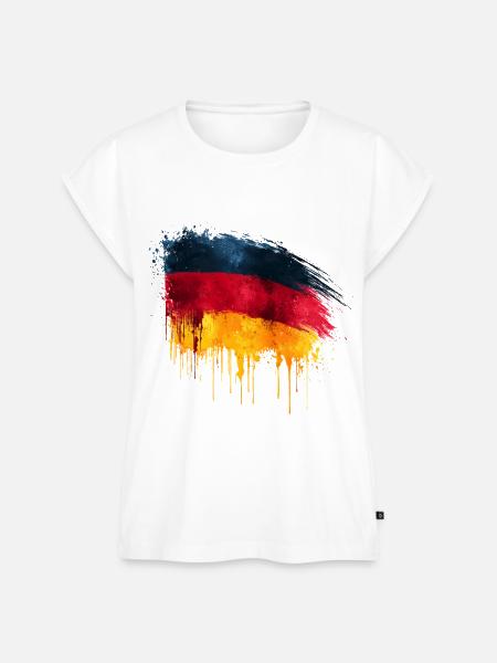 German flag - Frauen Premium Bio Top - Weiß