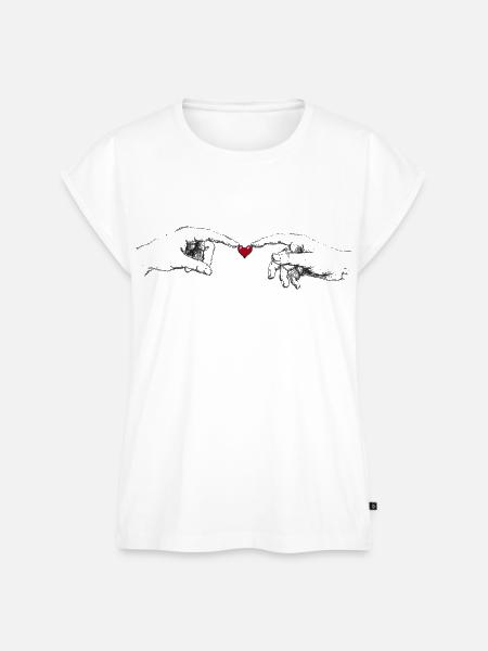 Connecting hands - Frauen Premium Bio Top - Weiß