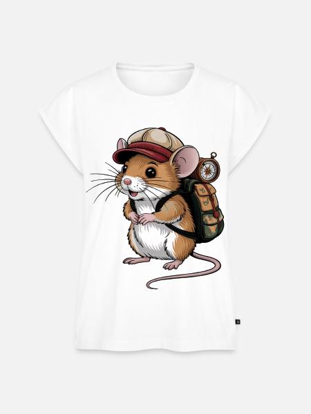 Outdoor Maus - Frauen Premium Bio Top - Weiß