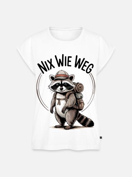 Outdoor Waschbär - Frauen Premium Bio Top - Weiß