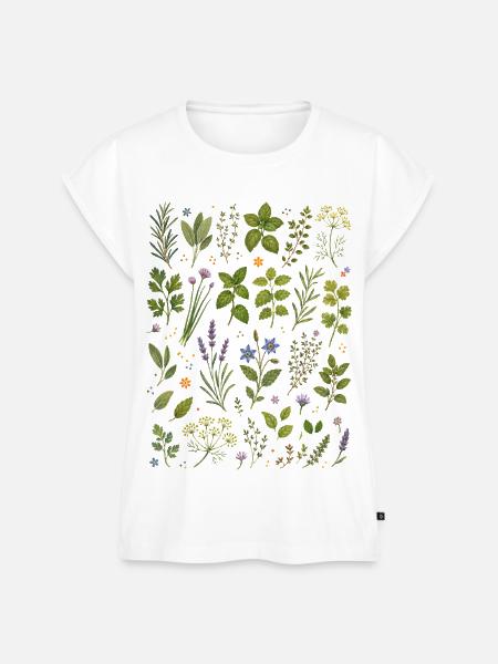 Küchenkräuter | Kräuter & Garten - Frauen Premium Bio Top - Weiß