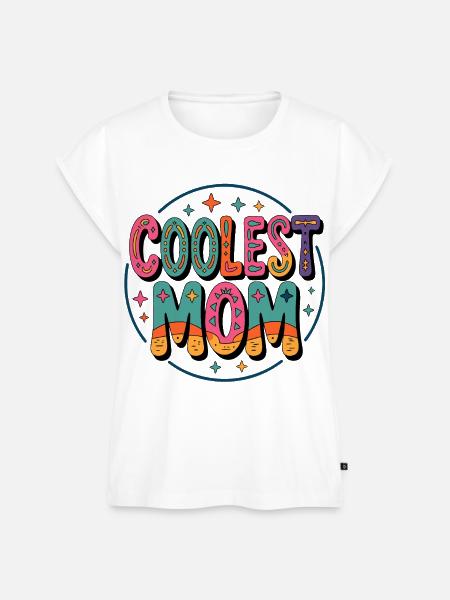 Coolest Mom Farbexplosion - Frauen Premium Bio Top - Weiß