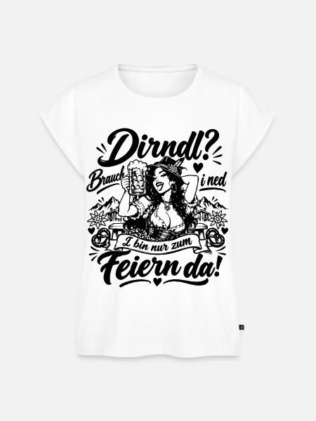 Dirndl? Brauch i ned - Frauen Premium Bio Top - Weiß