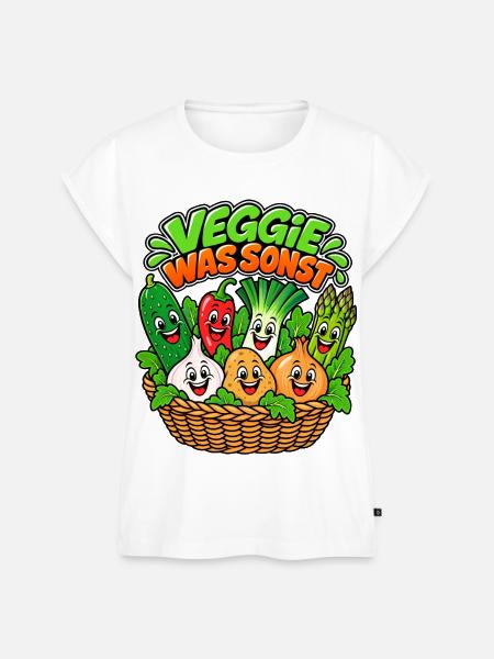 Veggie Was Sonst - Frauen Premium Bio Top - Weiß