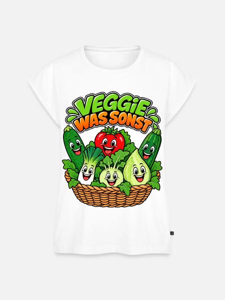 Veggie Was Sonst Gemüse - Frauen Premium Bio Top - Weiß