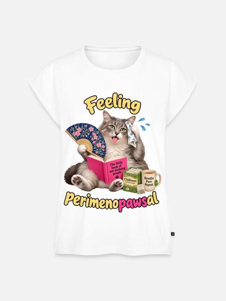 Menopause Katze - Frauen Premium Bio Top - Weiß
