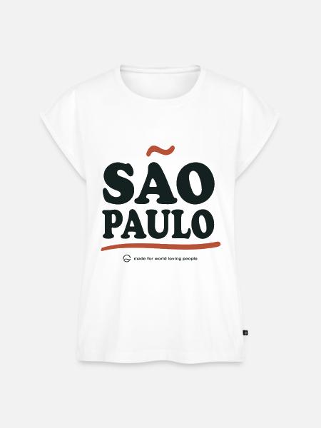 São Paulo Retrotypografie - Frauen Premium Bio Top - Weiß