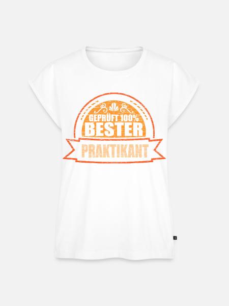 Geprüft 100% Bester Praktikant - Frauen Premium Bio Top - Weiß