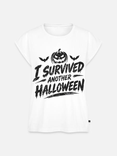 I Survived Another Halloween - Frauen Premium Bio Top - Weiß