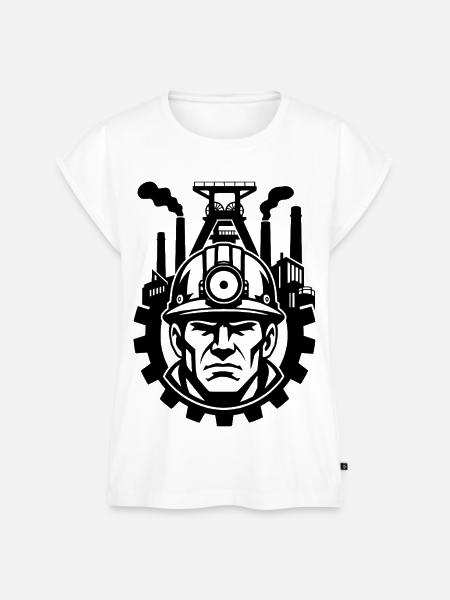 Bergbau - Frauen Premium Bio Top - Weiß