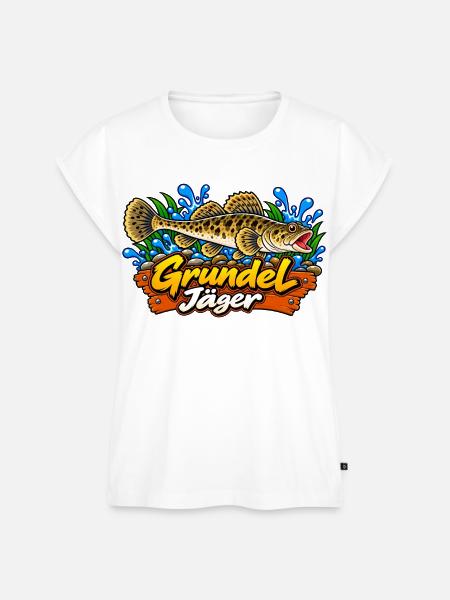 Grundeljäger Goby Hunter - Frauen Premium Bio Top - Weiß