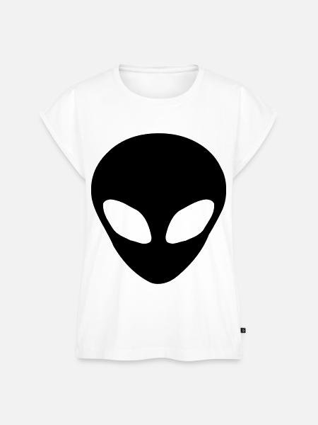 Alien Kopf - Frauen Premium Bio Top - Weiß