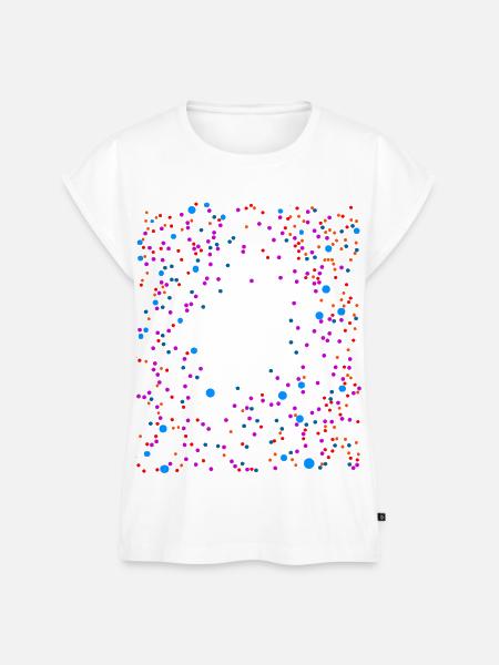 Punkte mit freiem Zentrum - Frauen Premium Bio Top - Weiß