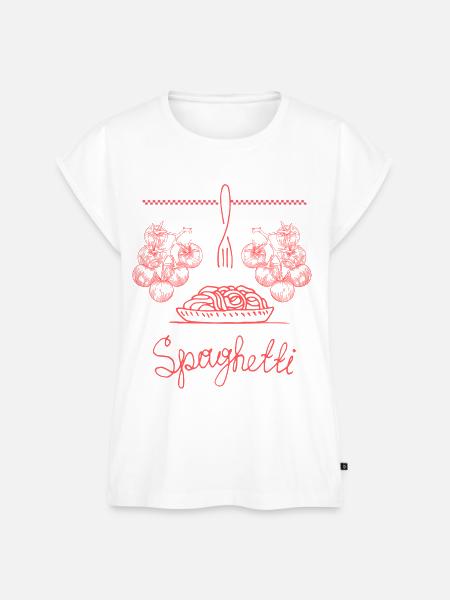 Spaghetti - Frauen Premium Bio Top - Weiß