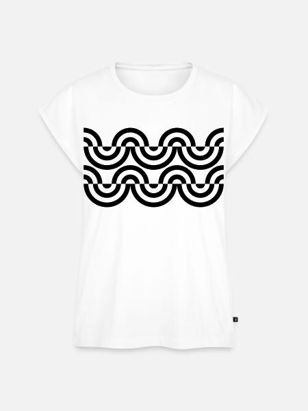 Op-Art - Frauen Premium Bio Top - Weiß