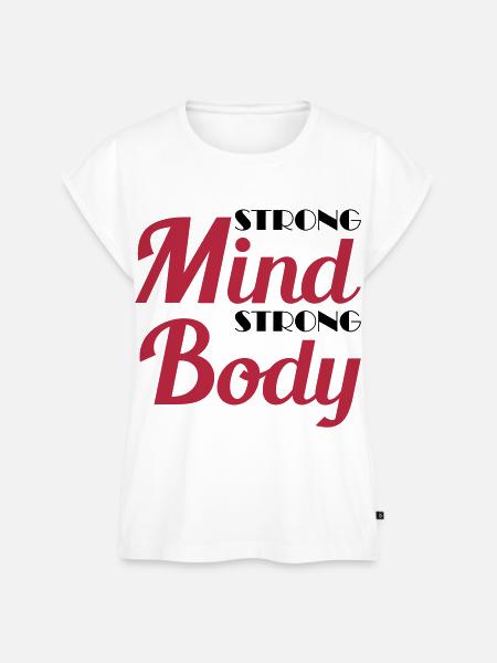 Strong mind, strong body - Frauen Premium Bio Top - Weiß