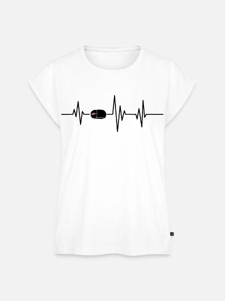 Heartbeat PC - Frauen Premium Bio Top - Weiß
