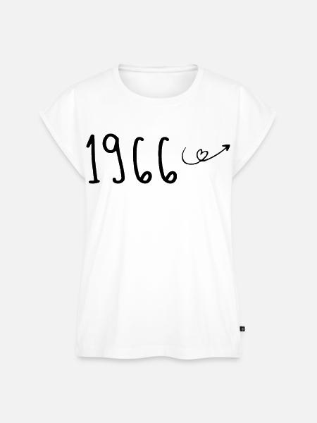 1966 Jubiläum 1966 Rückblick 1966 - Frauen Premium Bio Top - Weiß
