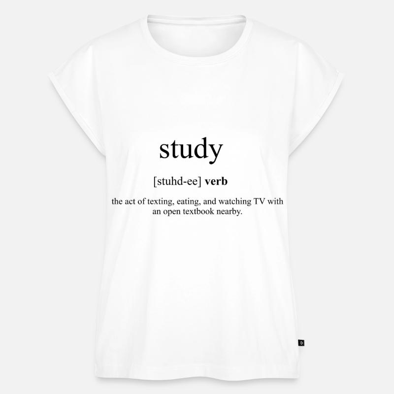 Study (studieren) Definition Dictionary - Women’s Premium Organic Top - white