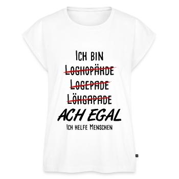 Logopäde Logopädie Spruch Geschenk - Frauen Premium Bio Top - Weiß - Vorne - AI Model Female 172 light (172cm)