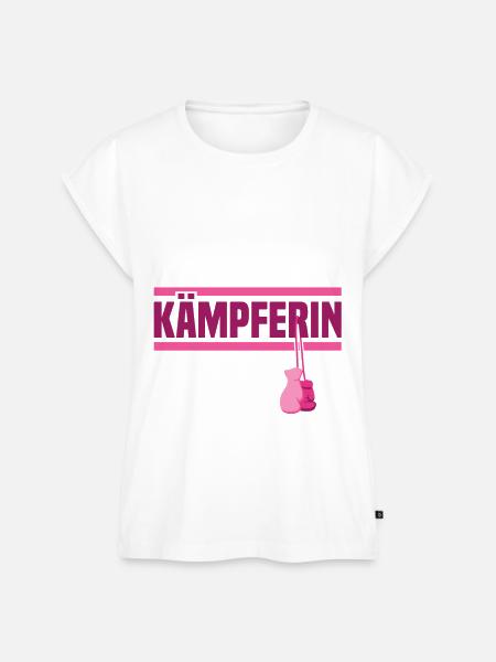 Brustkrebs Bewusstsein Kämpferin Mutter - Frauen Premium Bio Top - Weiß
