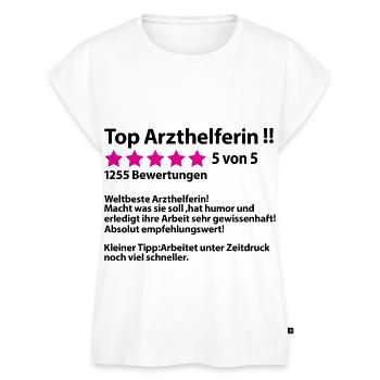 Abschiedsgeschenk Arzthelferin MFA für Kollegin - Frauen Premium Bio Top - Weiß - Vorne - AI Model Female 172 light (172cm)
