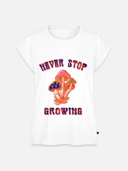 never stop black - Frauen Premium Bio Top - Weiß