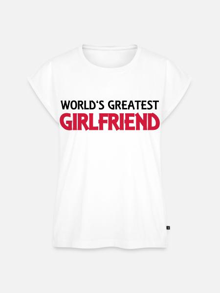 World's greatest girlfriend - Frauen Premium Bio Top - Weiß