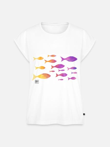 em Fisch - Frauen Premium Bio Top - Weiß