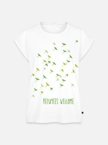 Refugees Welcome - Frauen Premium Bio Top - Weiß