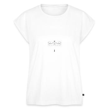 Libelle Line Art - Frauen Premium Bio Top - Weiß - Vorne - AI Model Female 172 light (172cm)