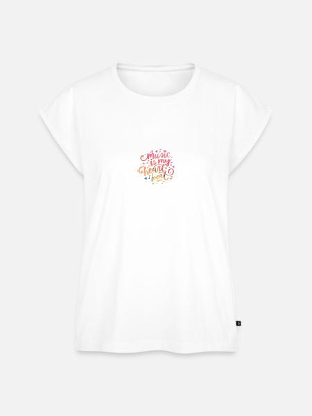 music - Frauen Premium Bio Top - Weiß