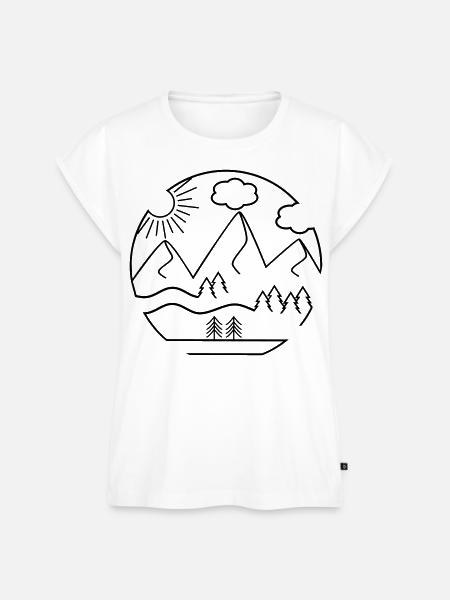 Berge - Frauen Premium Bio Top - Weiß