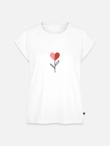 Einfache Blume - Frauen Premium Bio Top - Weiß