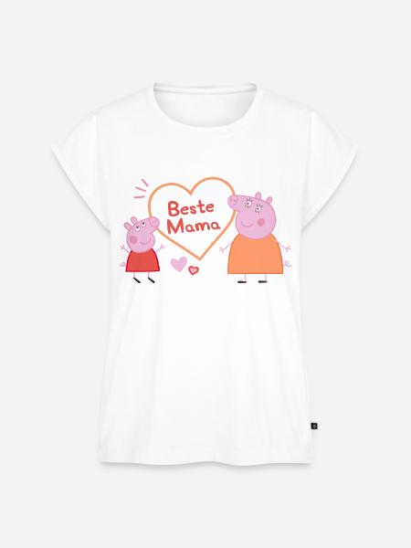 Peppa Pig Design Beste Mama - Frauen Premium Bio Top - Weiß