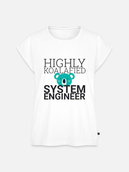 "System Engineer Koalafied | Systemtechnik" - Frauen Premium Bio Top - Weiß