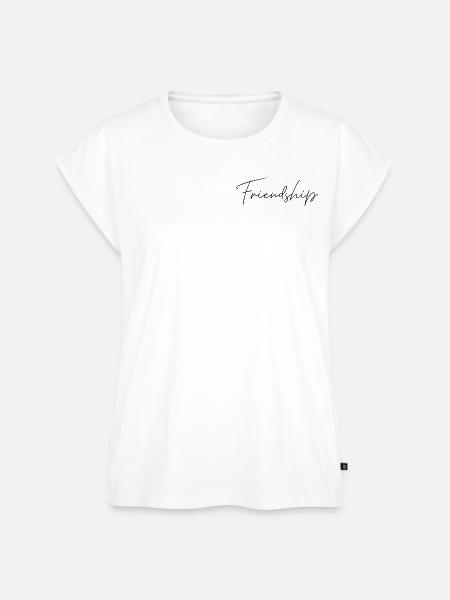 Friendship - Freundschaft - Frauen Premium Bio Top - Weiß