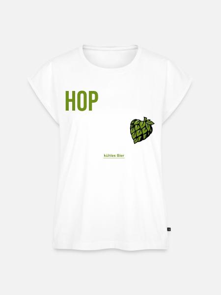 Der Bier-Optimist - Frauen Premium Bio Top - Weiß
