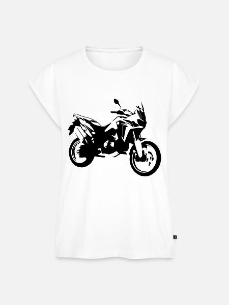africa twin_einfarbig - Frauen Premium Bio Top - Weiß