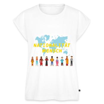 Nationalität mensch Geschenk Rassismus Toleranz - Frauen Premium Bio Top - Weiß - Vorne - AI Model Female 172 light (172cm)