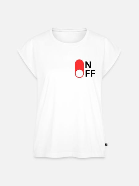 ON / OFF Modus - Frauen Premium Bio Top - Weiß