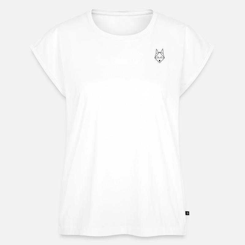 Fox logo minimalist triangle triangle style - Women’s Premium Organic Top - white