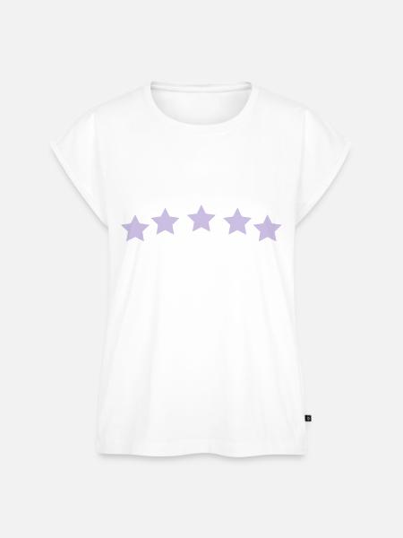 yellow stars - Frauen Premium Bio Top - Weiß