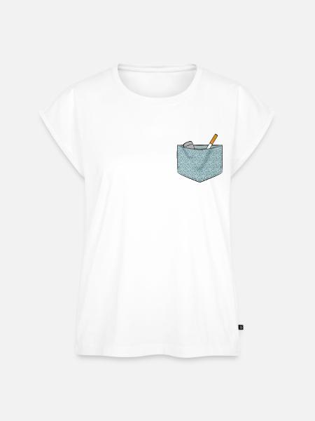 Feuerzeug-Zigarettentasche - Frauen Premium Bio Top - Weiß